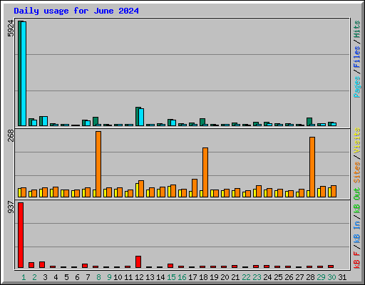 Daily usage for June 2024